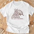 Women's Bookish Rabbit Reading Fiction Novel Book Vintage Bookworms T-Shirt Gifts for Old Men