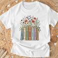 Women's Juneteenth 1865 Freedom Books Botanical Wildflower Graphic T-Shirt Gifts for Old Men