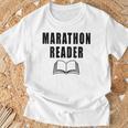 Women's Marathon Reader Book Reader T-Shirt Gifts for Old Men
