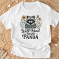 Women's Well Read Trash Panda Book Lover Raccoon T-Shirt Gifts for Old Men Women's Well Read Trash Panda Book Lover Raccoon T-Shirt Gifts for Old Men