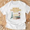 World Languages Squad Books Tower Performance T-Shirt Gifts for Old Men
