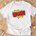 WOW Comic Book Cartoon Speech Bubble Pop Art T-Shirt Gifts for Old Men WOW Comic Book Cartoon Speech Bubble Pop Art T-Shirt Gifts for Old Men