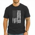 Baseball Dad American Flag Grunge Retro Vintage Father Men T-Shirt