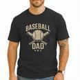 Baseball Dad Crossed Bats Cool Sports Fan Vintage Men T-Shirt