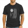 Baseball Dad Silhouette Bat Flag Stars Men T-Shirt Baseball Dad Silhouette Bat Flag Stars Men T-Shirt