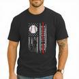 Father's Day USA Flag Patriotic Baseball Dad Men T-Shirt