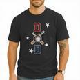 Patriotic Baseball Dad Father's Day Red Blue Star Men T-Shirt