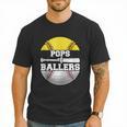 Pops Of Ballers Softball Baseball Dad Men T-Shirt Pops Of Ballers Softball Baseball Dad Men T-Shirt