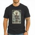 Retro Skeleton Baseball Dad Tarot Card Halloween Sport Lover Men T-Shirt