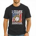 I Teach My Kids To Hit And Steal Baseball Dad American Flag Men T-Shirt I Teach My Kids To Hit And Steal Baseball Dad American Flag Men T-Shirt