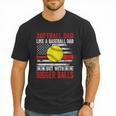 Vintage Softball Dad Like A Baseball Dad US Flag Men T-Shirt Vintage Softball Dad Like A Baseball Dad US Flag Men T-Shirt