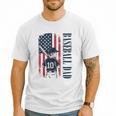 Baseball Dad Flag Tee I Raised Mine Ballpark Dad Men T-Shirt