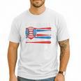 Baseball Dad For Men American Flag 4th Of July Fathers Day Premium Men T-Shirt