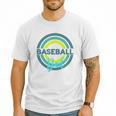 Baseball Dad With Modern Baseball Circles Premium Tri-Blend Men T-Shirt