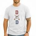 Patriotic Baseball Dad Father's Day Red Blue Star Premium Men T-Shirt
