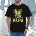 Ball Papa Softball Baseball Dad Daddy Men T-Shirt Ball Papa Softball Baseball Dad Daddy Men T-Shirt