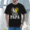 Ball Papa Softball Baseball Dad Fathers Day Men T-Shirt Ball Papa Softball Baseball Dad Fathers Day Men T-Shirt
