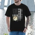 Baseball Dad America Flag Vintage Christmas Xmas Men T-Shirt Baseball Dad America Flag Vintage Christmas Xmas Men T-Shirt