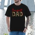 Baseball Dad Camouflage Camo Flag Military Father's Day Men T-Shirt