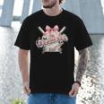 Baseball Dad With Coquette Cute Bow Sport Season Men T-Shirt Baseball Dad With Coquette Cute Bow Sport Season Men T-Shirt