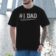 Baseball Dad Daddy Father's Day Number One Baseball Dad Men T-Shirt