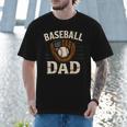 Baseball Dad Fathers Day American USA Flag Men Boys Kids Men T-Shirt Baseball Dad Fathers Day American USA Flag Men Boys Kids Men T-Shirt