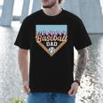 Baseball Dad Ice Cream Drip Fathers Day Men T-Shirt Baseball Dad Ice Cream Drip Fathers Day Men T-Shirt