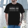 Baseball Dad Layered Text Father Coach Player Men T-Shirt