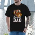 Baseball Dad Leopard Heart Colorful Men T-Shirt Baseball Dad Leopard Heart Colorful Men T-Shirt