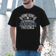 Baseball Dad Men Home Runs & Fatherhood Both Take Patience Men T-Shirt