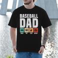 Baseball Dad Proud Little Slugger Father Humor Men T-Shirt