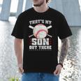 Baseball Dad Softball Game Son Out There Fathersday Baseball Men T-Shirt