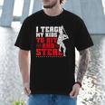 Baseball Dad Teach Kids Hit And Steal Softball Game Men T-Shirt