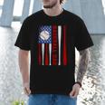 Baseball Dad USA American Flag Father's Day 4th Of July Men T-Shirt Baseball Dad USA American Flag Father's Day 4th Of July Men T-Shirt
