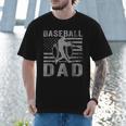 Baseball Dad USA American Flag Father's Day Men Men T-Shirt Baseball Dad USA American Flag Father's Day Men Men T-Shirt