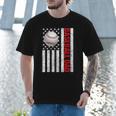 Baseball Dad USA American Flag Patriotic Dad 4th Of July Men T-Shirt Baseball Dad USA American Flag Patriotic Dad 4th Of July Men T-Shirt