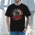 Baseball Dad USA Flag Men T-Shirt