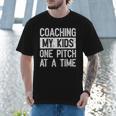 Baseball Dad Vintage Coaching My Kids One Pitch At A Time Men T-Shirt Baseball Dad Vintage Coaching My Kids One Pitch At A Time Men T-Shirt