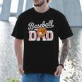 Baseball Dad Vintage Sports Fathers Day Baseball Fan Men T-Shirt