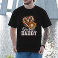 Baseball Daddy Leopard Heart Colorful Men T-Shirt