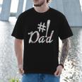 Baseball Player Dad Papa Fathers Day Number One Baseball Dad Men T-Shirt