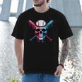 Cool Baseball Ice Cream Dripping Baseball Dad Baseball Lover Men T-Shirt