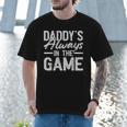 Dad Baseball Men Baseball Daddy's Always In The Game Men T-Shirt