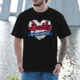 Daddy Of The Rookie Baseball Dad Retro Love Heart Birthday Men T-Shirt Daddy Of The Rookie Baseball Dad Retro Love Heart Birthday Men T-Shirt