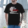 Eat Sleep Baseball Repeat Humor Baseball Dad Players Men T-Shirt Eat Sleep Baseball Repeat Humor Baseball Dad Players Men T-Shirt
