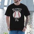 My Favorite Baseball Player Calls Me Pa Baseball Dads Men T-Shirt