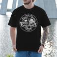 Football Living That Baseball Dad Life Game Day Sport Men T-Shirt
