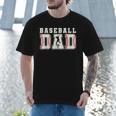 Groovy Baseball Dad Father Happy Fathers Day Sports Game Day Men T-Shirt Groovy Baseball Dad Father Happy Fathers Day Sports Game Day Men T-Shirt