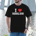I Love Baseball Dads Awesome Little League Tees Spring Ball Men T-Shirt