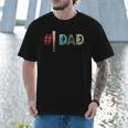 Number One Baseball Dad Father's Day Baseball Player Dad Men T-Shirt